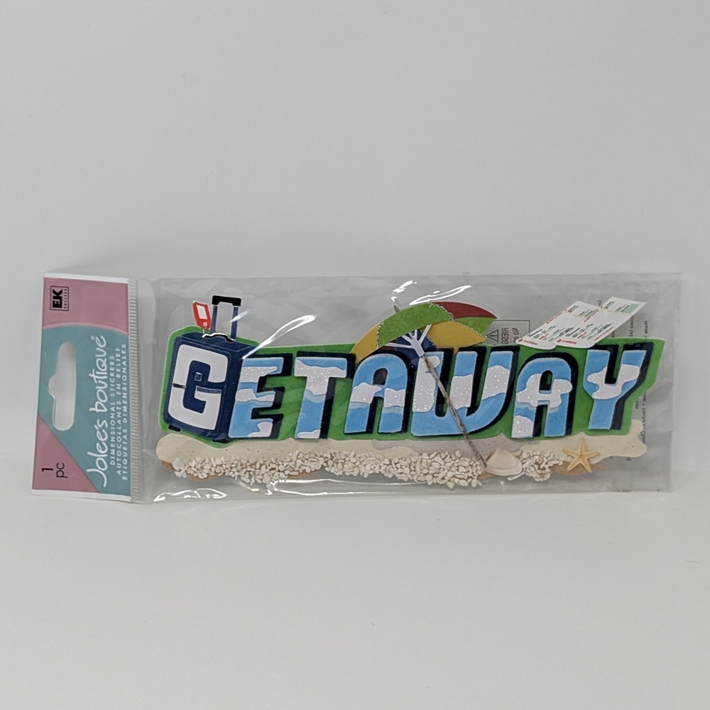 Jolee's Boutique Sticker 'Getaway' Embellishment Dimensional Scrapbooking